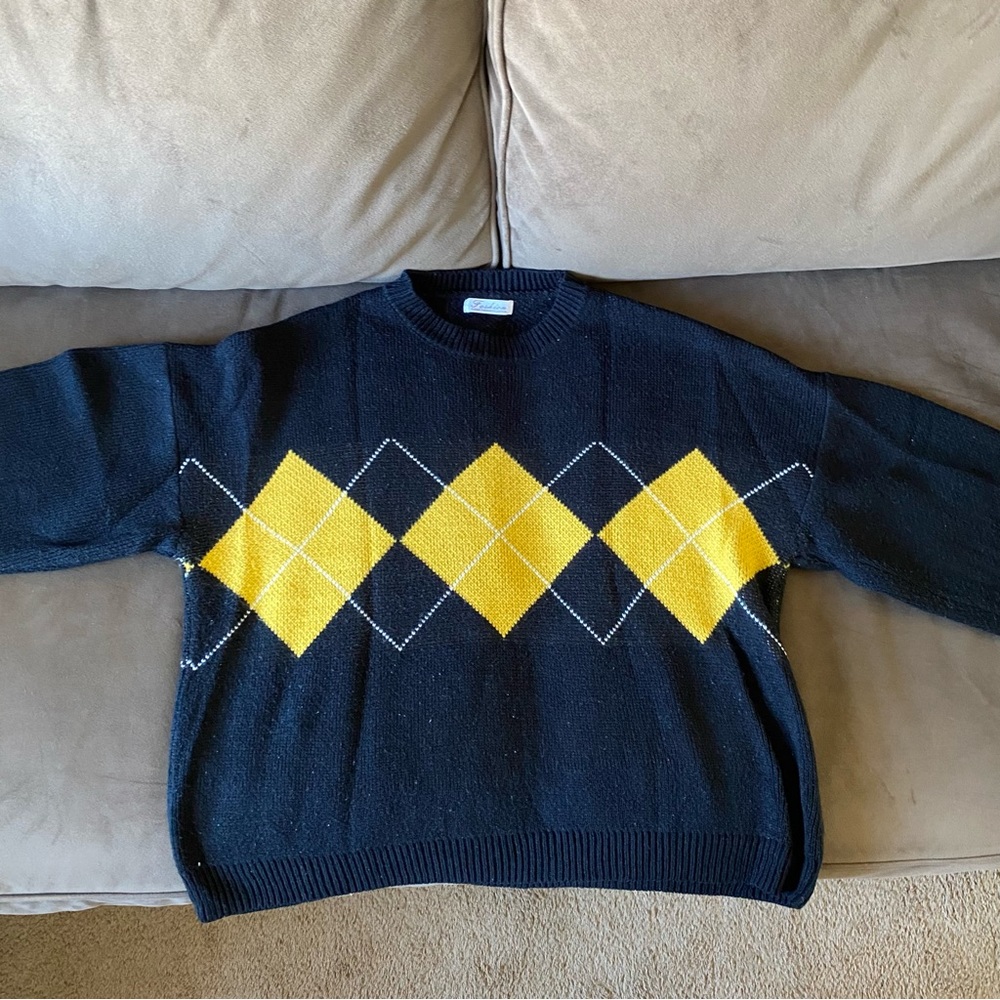 Argyle Oversized Sweater